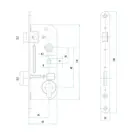 Zámek zadlabací Yale 5131PN 1/2 pravolevý