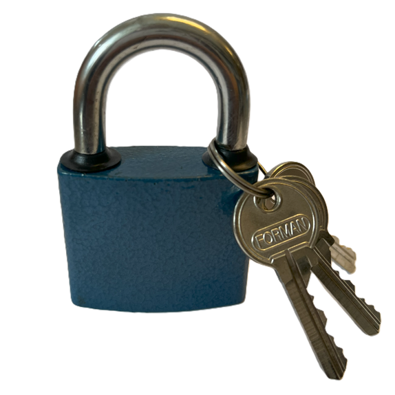 Zámek visací FORMAN 45 mm - ovál, 3 klíče