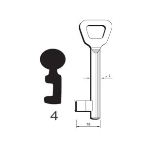 Klíč Hobes tvarový číslo 4