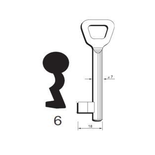 Klíč Hobes tvarový číslo 6