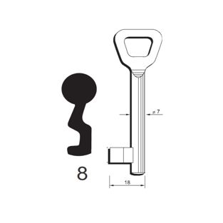 Klíč Hobes tvarový číslo 8