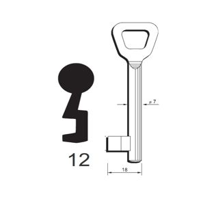 Klíč Hobes tvarový číslo 12