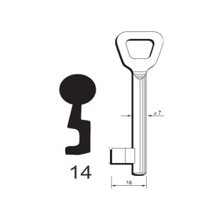 Klíč Hobes tvarový číslo 14