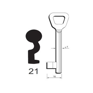 Klíč Hobes tvarový číslo 21