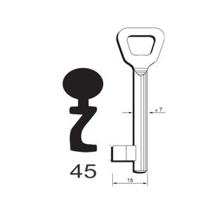 Klíč Hobes tvarový číslo 45