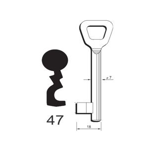 Klíč Hobes tvarový číslo 47