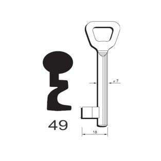 Klíč Hobes tvarový číslo 49