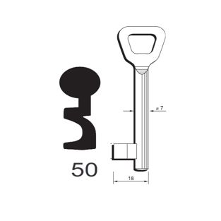 Klíč Hobes tvarový číslo 50