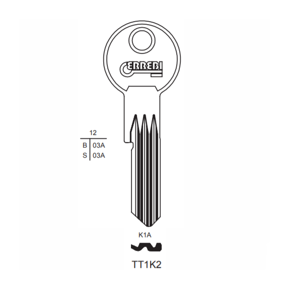 Klíč Titan K2 (Errebi TT1K2)