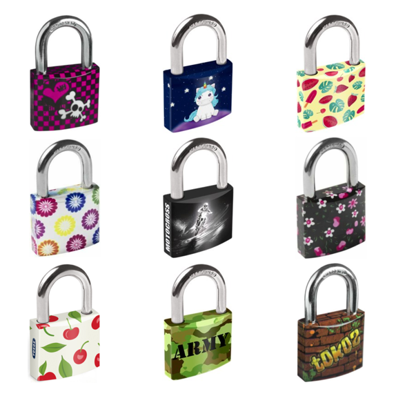 Zámek visací Tokoz s potiskem