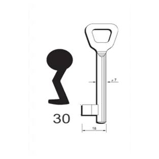 Klíč Hobes tvarový číslo 30