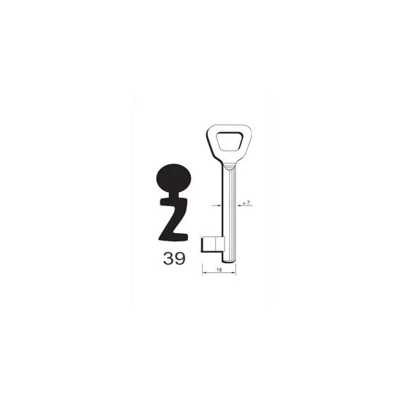 Klíč Hobes tvarový číslo 39