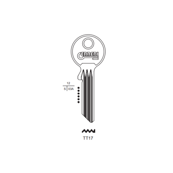 Klíč Errebi TT17 (Titan šestistavítkový, Silca TN20)