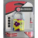 Zámek visací BLOSSOM s potiskem 32 mm, 3 klíče