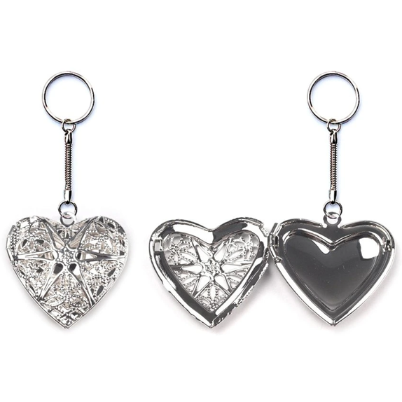 Přívěsek - Srdce kovové otvírací 26x26 mm *